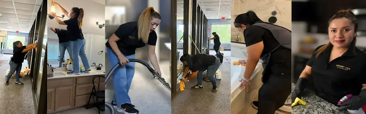 SparkTex Cleaners professional cleaning team at work in North Houston